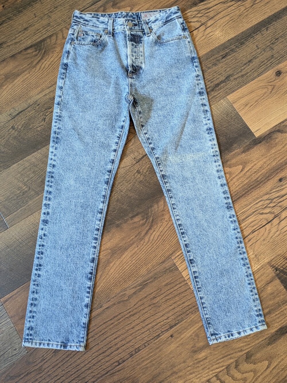 AG Adriano Goldschmied Alexxis Slim High Rise Acid Wash Jeans Size 26 NWOT Flaw